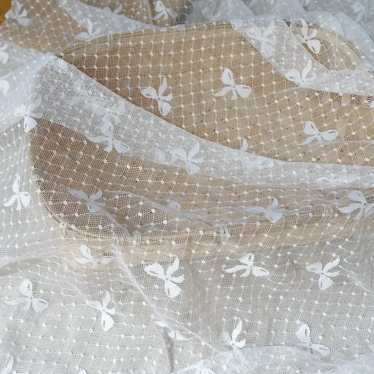 

1.5m wide quality mesh yarn bow dot mesh stretch lace fabric DIY wedding primer accessories