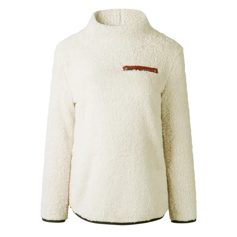 Sweater Pullover Women Thick Top Female Turtleneck Zipper