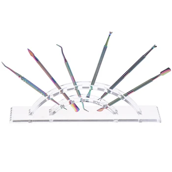 

6-Hole Tweezers Storage Holder Eyelash Extension Eyebrow Tweezers Scissor Storage Rack Acrylic Holder Stand Beauty Makeup Tools