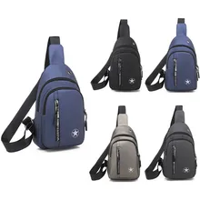 Мужская нагрудная сумка на ремне, водонепроницаемая сумка через плечо с зарядкой через USB