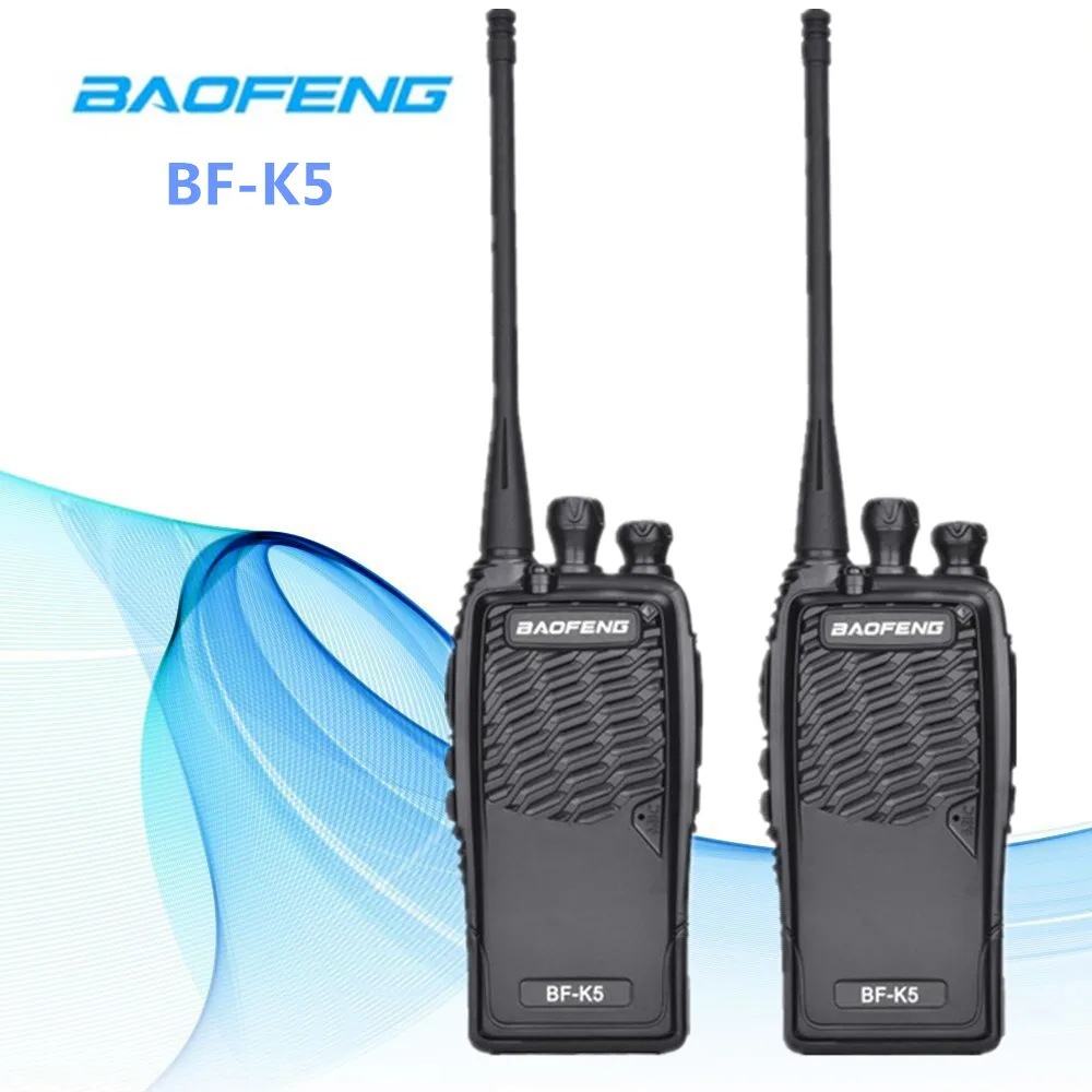 

2 pcs 100% Original Baofeng Radio Communicator BF-K5 Walkie Talkie Hotel Handheld Transceiver Radio Cb K5 Radio Woki Toki
