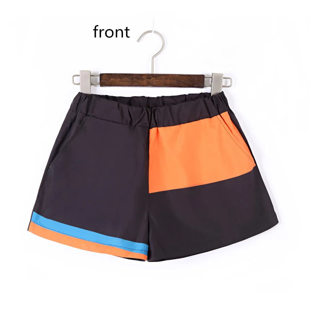 

just.be.never hip hop women summer shorts white black red blue orange splice panelled hot mini sexy hip-hop casual fitness short