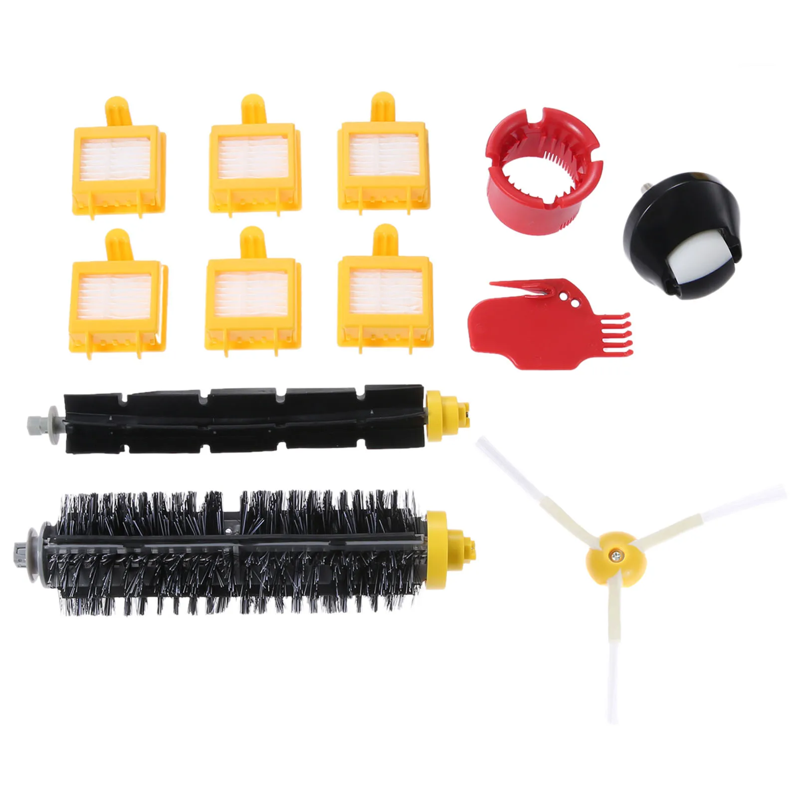

Replacement Part Kit for Roomba Bristle Brush Flexbile Beater Side Brush Hepa Filter for Irobot Roomba 600 Series Vacuum Cleaner