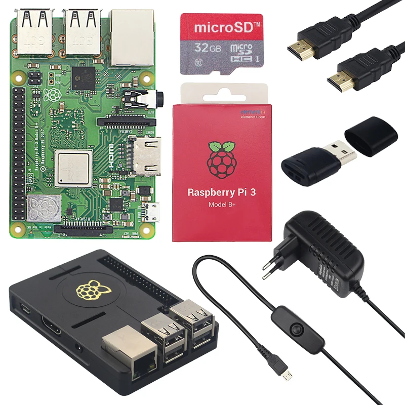 

Original UK Raspberry Pi 3 Model B+ on-board 2.4G&5G WiFi Bluetooth 4.2 1.4GHz Quad-core 64 bit Processor Pi 3B+ Pi3 B Plus