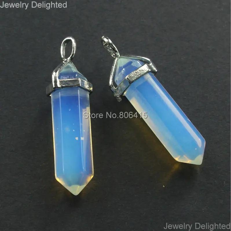 

Natural White Opal Gems Stones Hexagonal Point Reiki Chakra Necklaces Earrings Pendant Beads Jewelry Craft Making 10Pcs/lot Pick