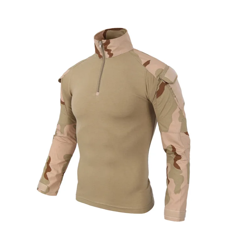 Military Mens Camouflage Tactical T Shirt Long Sleeve Brand Cotton Breathable Combat Frog Tshirt Men Training Shirts AY655