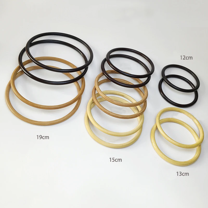 3pairs=6pieces,Round Shape Wooden Accessories For Bags Obag Handles