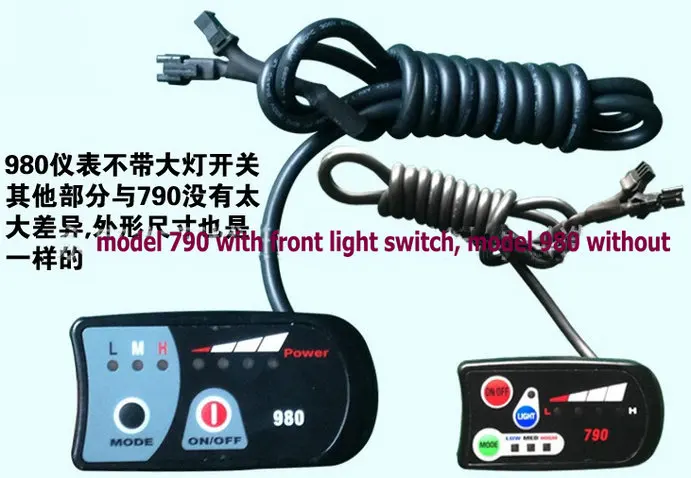 36v48v800w1000w контроллер и группы дисплей панели управления 790 с выключатель света