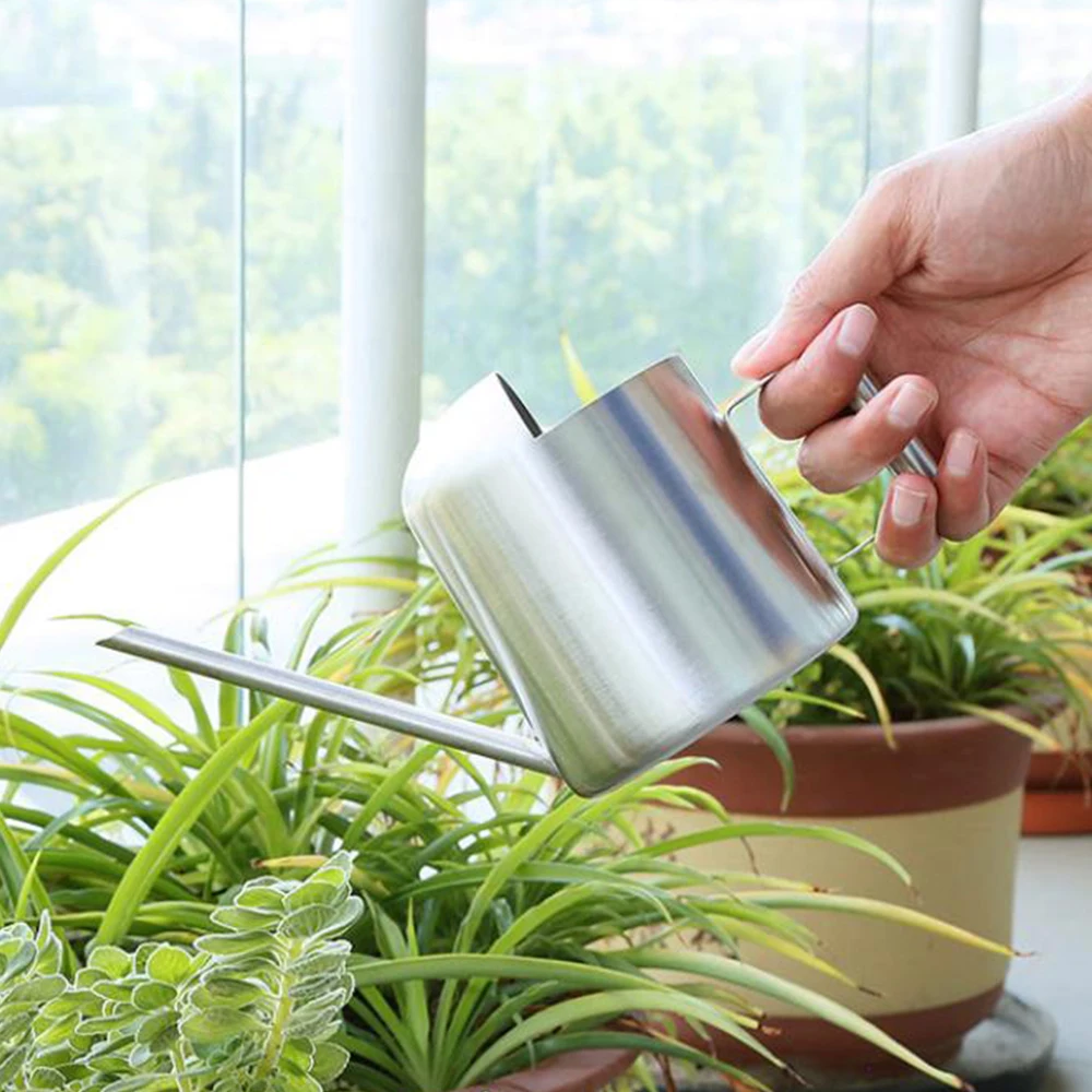 Stainless Steel Sprinkler Pot Thick Shower Flower Pot for Green Plants