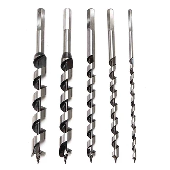 

New 6Pcs 6-20mm Wookworking Auger Drill Bit Set Length 230mm Woodworking Drilling Bits with Strong Wood Case