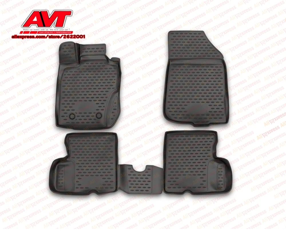 Напольные коврики чехол для Nissan Terrano 2014-2016 4WD 4 шт. резиновые Нескользящие