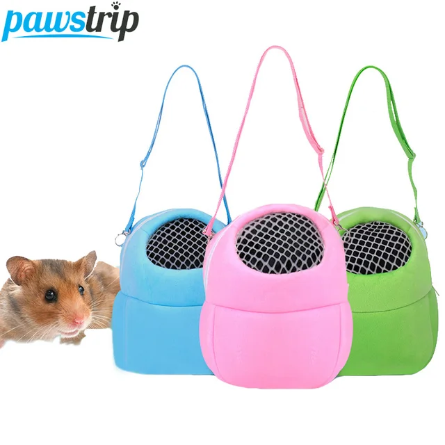 Pawtrip Guinea Pig Hamster Carrier Soft Fleece Mesh Breathable Outdoor