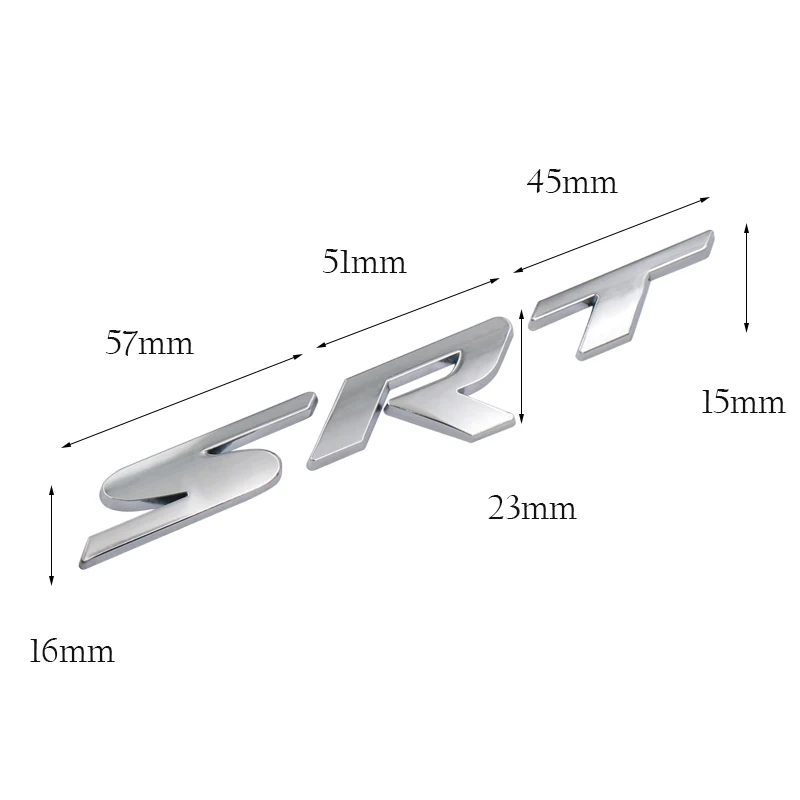 1 шт. 3D металлическая наклейка srt эмблема на задний багажник для Chrysler Aspen Crossfire для Dodge Jeep Cherokee Wrangler автомобильный Стайлинг