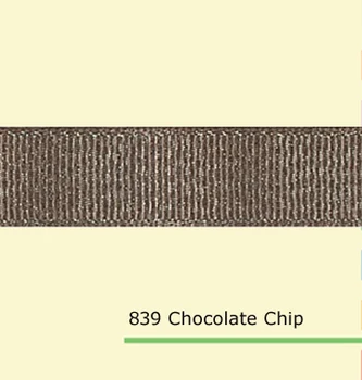 

1/4" inch (6mm) silver glitter Chocolate Chip grosgrain ribbons