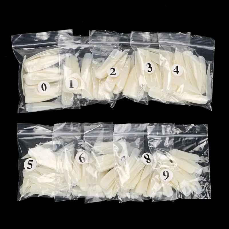 500 шт накладные ногти на длинных шпильках искусственные с половинным покрытием