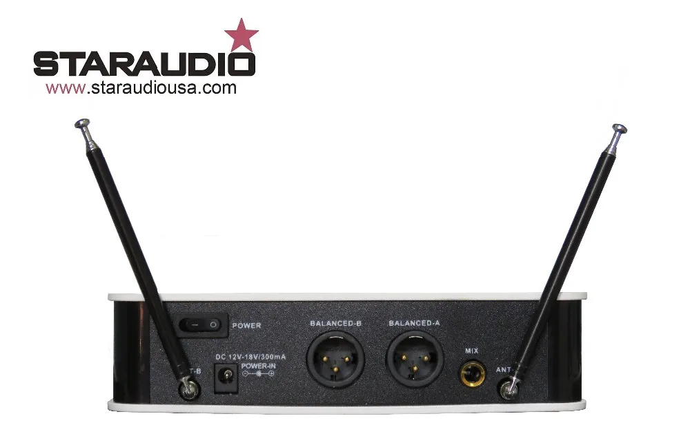 STARAUDIO 2CH Pro Беспроводной, двойной DJ Караоке микрофон гарнитуры Системы Mic SMV-2001B