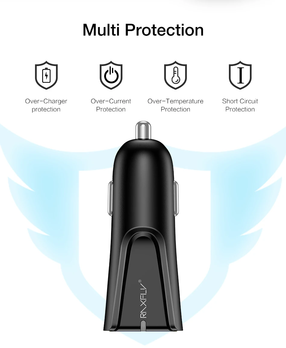 RAXFLY автомобильное USB зарядное устройство микро Освещение USB кабель для iPhone XS Max samsung планшет универсальный автомобильный адаптер зарядного устройства для телефона в автомобиле