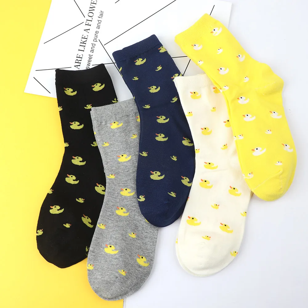 Lovely Duck Animal Cartoon Sock Solid Short Ankle Cotton Sock Women Winter Autumn Soft Warm Sock