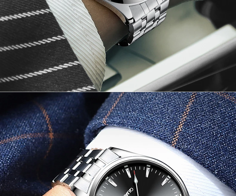 FNGEEN Business Men's Quartz Wrist Watch Luxury Stainless Steel Waterproof Sadoun.com