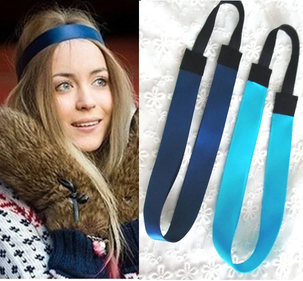 

Wholesale and Retail fashion solid color colorful ribbon elastic hairband headband hair accessories