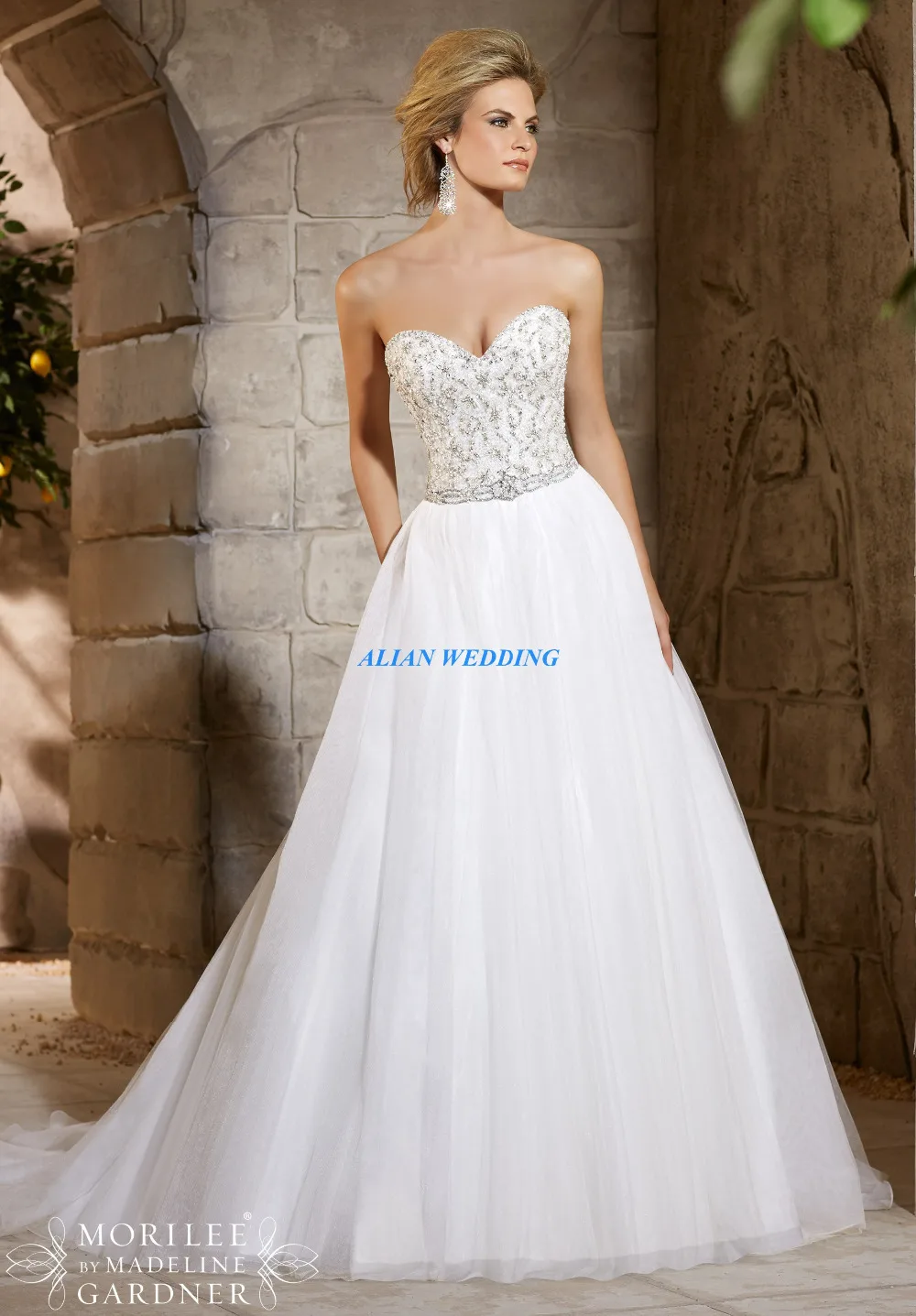 Cheap Wedding Dresses Casual A Line Vestidos De Novia Sweetheart Lace