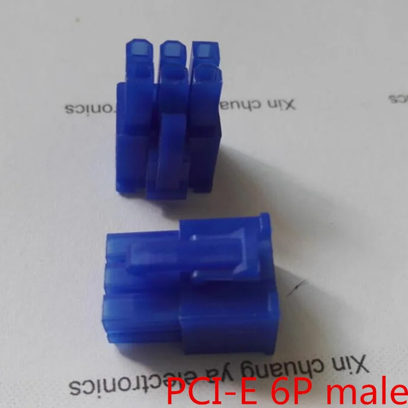 

5557 4.2mm blue 6P 6PIN male plastic shell Housing for PC computer ATX graphics card GPU PCI-E PCIe Power connectors