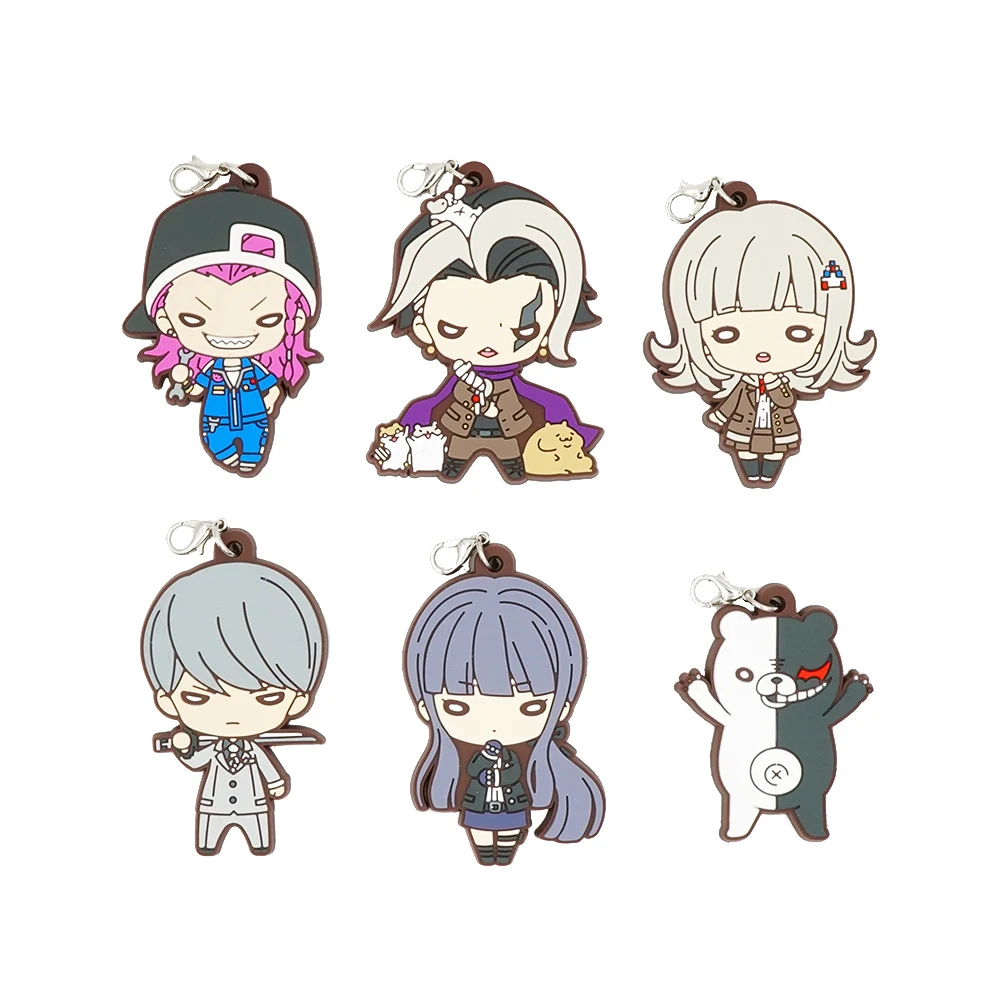 Danganronpa 3 Аниме Kazuichi Souda Kirigiri Kyouko Munakata Kyosuke Nanami Chiaki Tanaka Gandamu Monokuma резиновый брелок