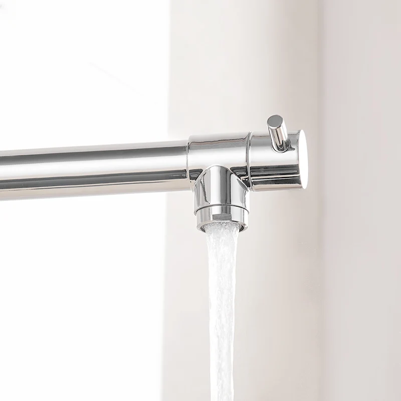FLG Wall Mounted Kitchen Faucet with LED, Pull Down Sprayer, and 360° Swivel | AEG990-99C image 4