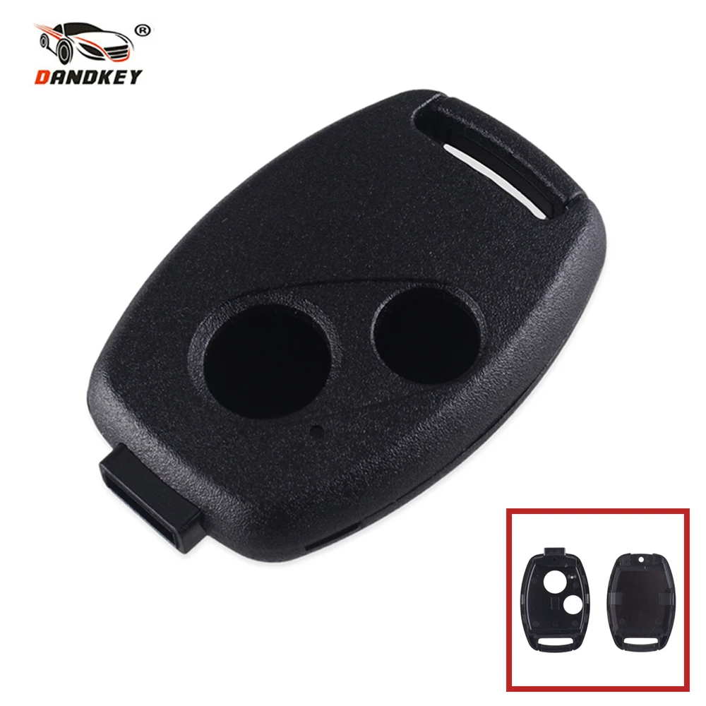 

Dandkey 50x New Replacement Remote Key Case Shell Fob 2 Buttons For Honda Accord CRV Pilot Civic Without Blade Key Cover Shell