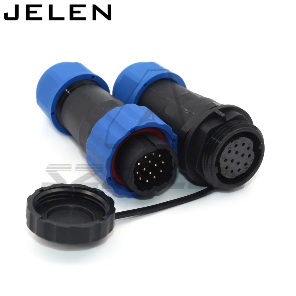 

SD20TA-ZM, waterproof connector 14pin, industrial power cable connector, pancl cutout 20mm Current Rating 5A
