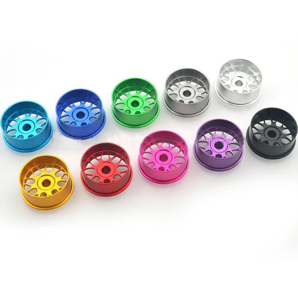 

4 Pcs Metal Wheel Hubs Aluminum Alloy Large Diameter Wheels Hollow Light Weight Wheel 94705 For Mini 4WD Car Models