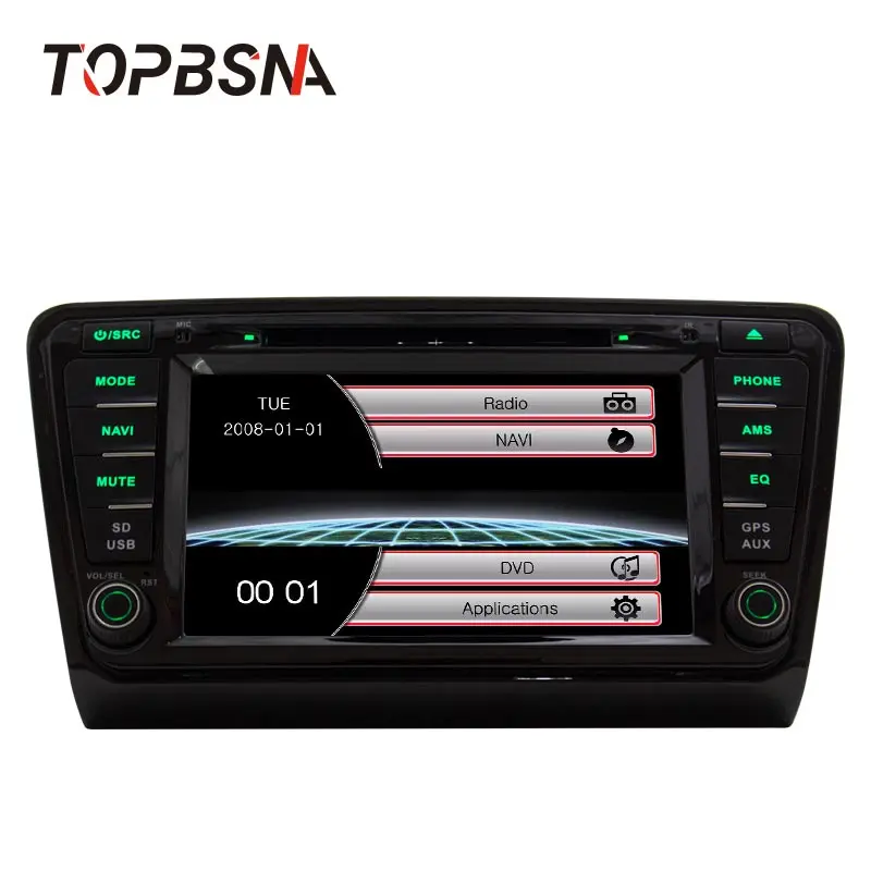 Автомобильный мультимедийный плеер TOPBSNA DVD проигрыватель 8 дюймов с GPS для VW Skoda