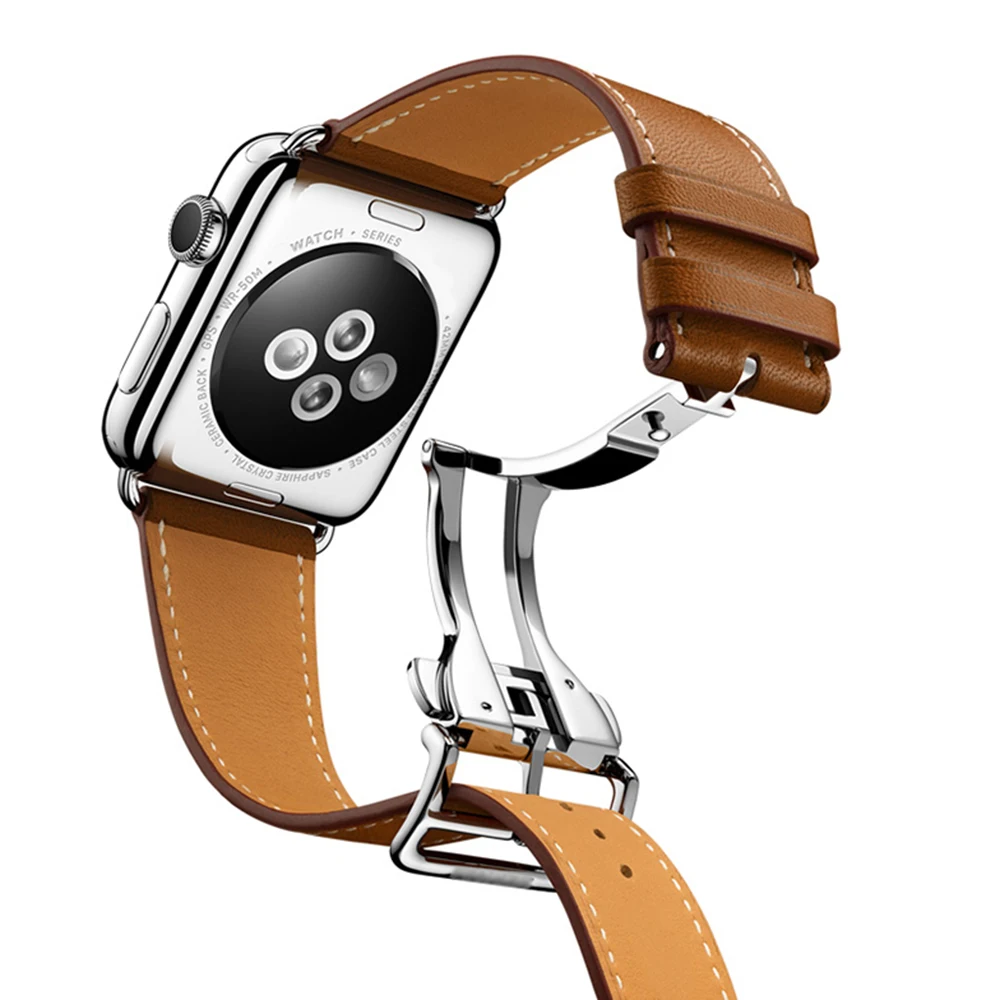 URVOI развертываемая застежка ремешок для наручных часов Apple Watch 6 5 4 3 2 1 SE iwatch ремень