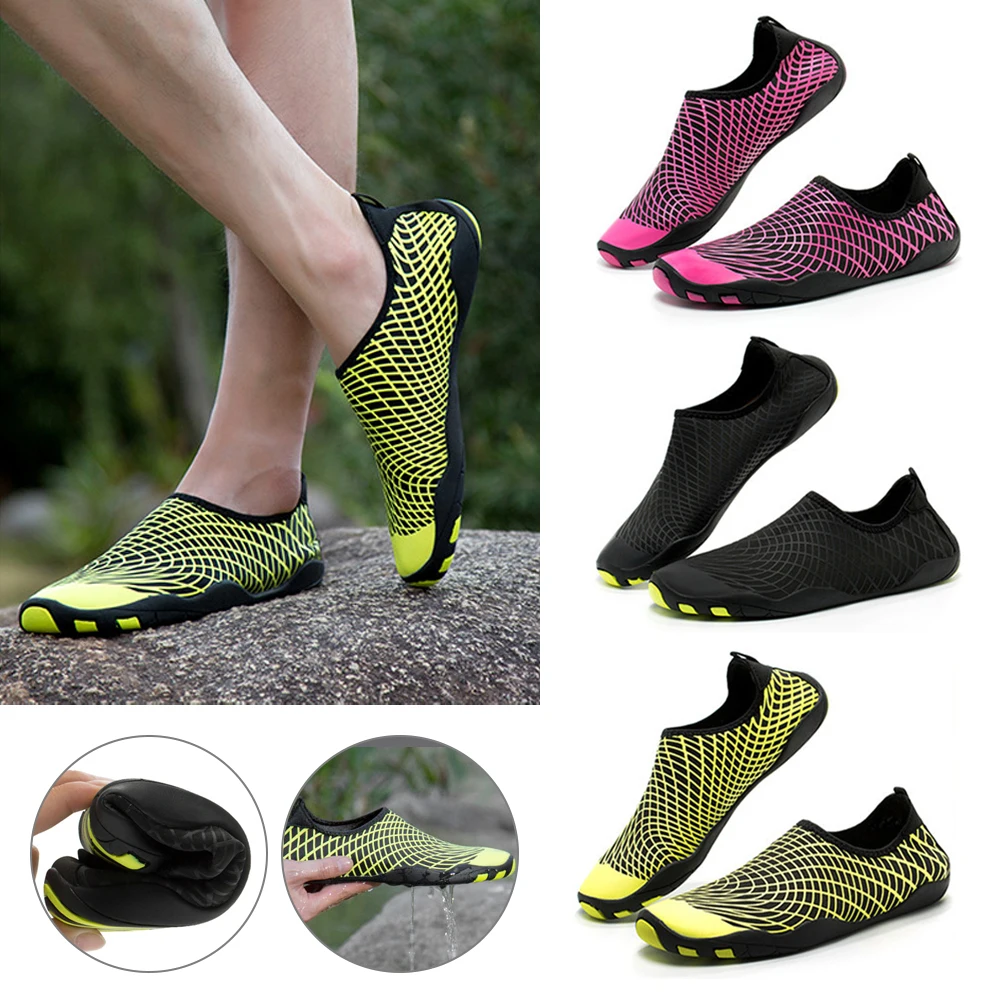 

Unisex Summer Outdoor Lovers Beach Sandals Soft Non-slip Slipper Sneakers Striped Swimming Water Breathable Shoes Light Footwear