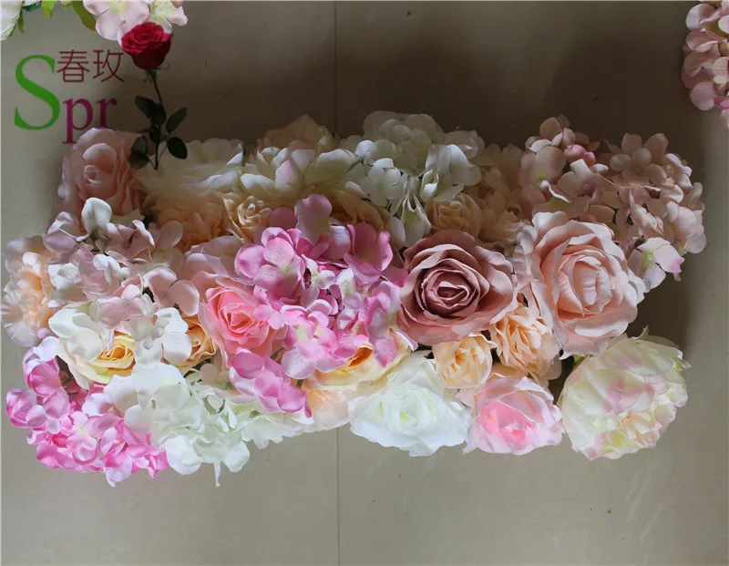 SPR смешанный розовый Шампань серия искусственных роз Свадебный цветок настенный фон Дорога свинец цветок стол центральный цветок шар