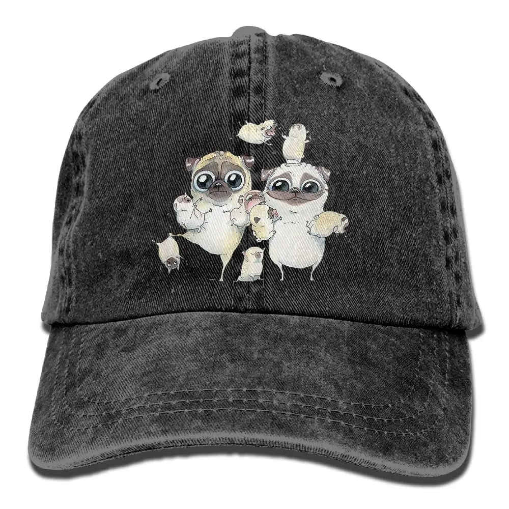 SAMCUSTOM i love my pug 3D креативная индивидуальность Промытые джинсовые шапки осень лето для мужчин и женщин Гольф Sunblock хоккейные кепки