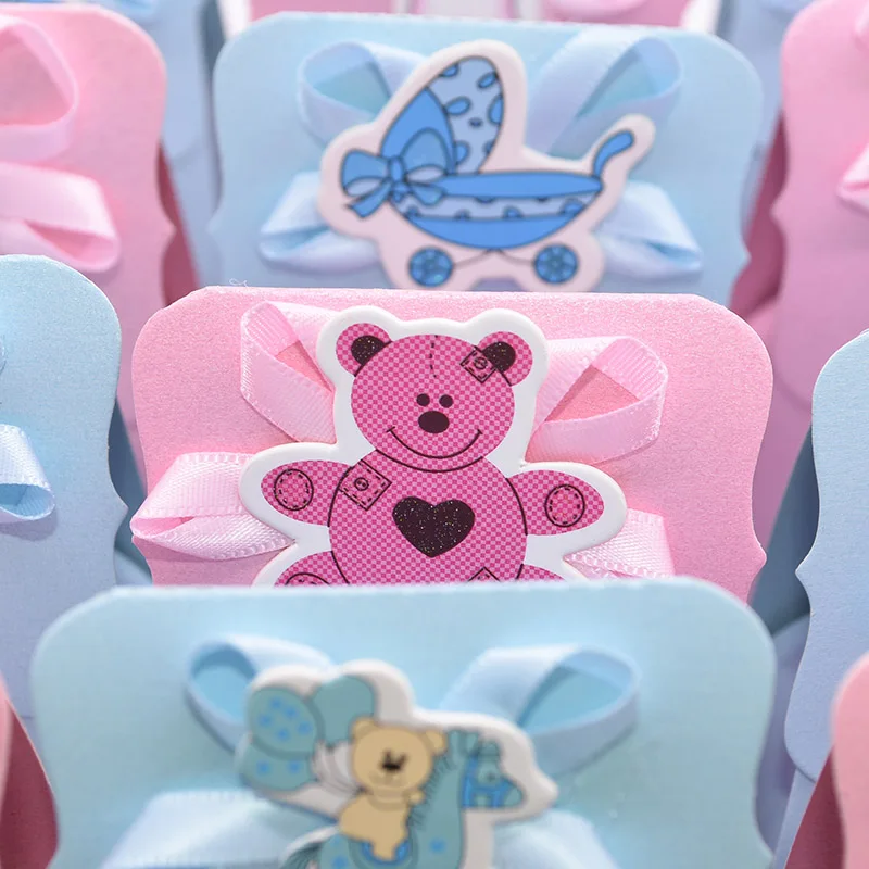 12pcs Baby Shower Favor Candy Boxes with Ribbons, Cute Boy Girl Gift Packaging for Kids... - SKU FCBR0928 - UGI Packaging