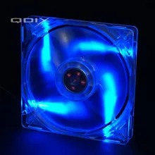 QDIY FZ-MS120B Personalized Computer Case 120mm Matte Transparent Blue Lamp Cooling Fan