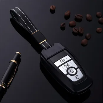

Aluminum Alloy Car Key Case Remote Shell Cover Holder Keychain Accessories for Ford Fusion Mondeo Edge Expedition Key sticker