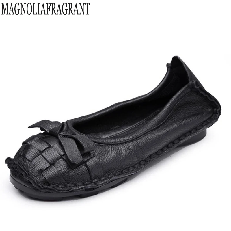 

Women's Casual Handmade Genuine Leather Shoes Woman Loafers Slip-On Female Flats Moccasins Ladies Driving Shoe Mother Footwear k