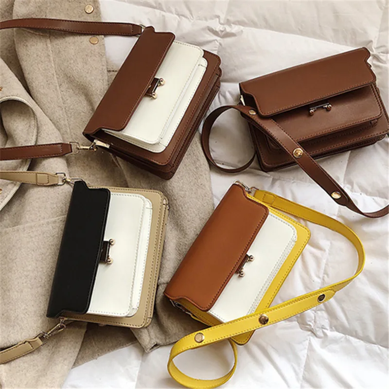 

2019 New Women Bag Stylish Handbag With Matching Colors Women Messenger Bags Women's Pouch Evening Party Package Handbags