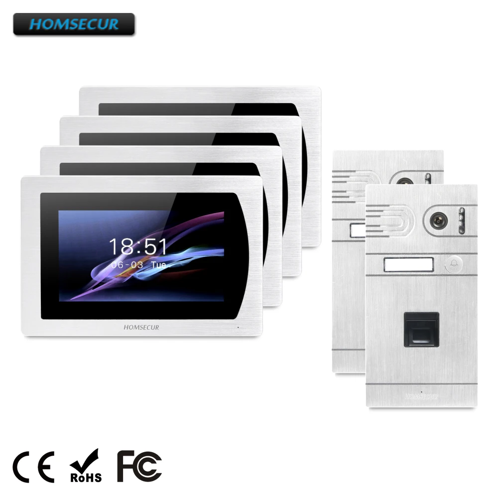 HOMSECUR 7\ Video Door Entry Security Intercom with Silver Camera for House/Flat BC061-S+BM717-S HOMSECUR 7\ Video Door Entry Security Intercom with Silver Camera for House/Flat BC061-S+BM717-S