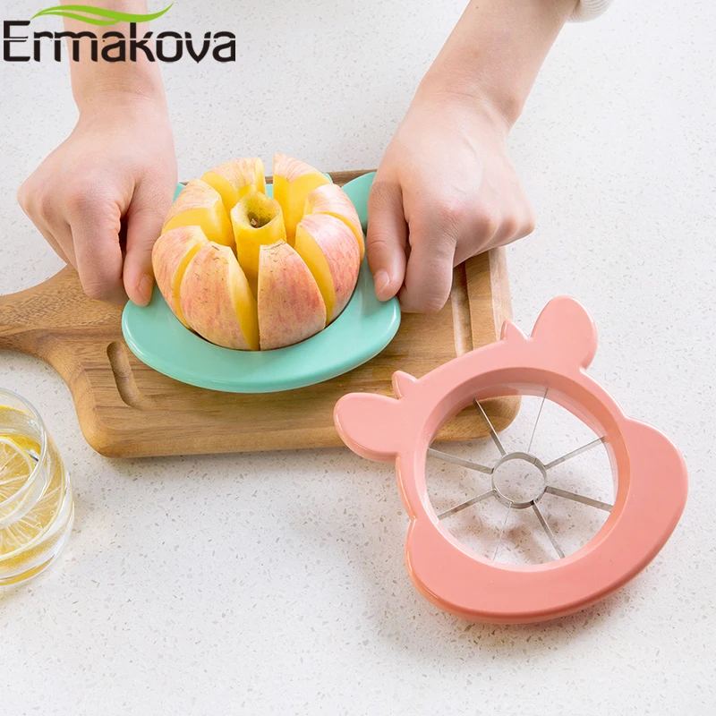 

ERMAKOVA Apple Slicer Corer Remover Wedger Stainless Steel Pear Slicer Divider Cutter 8 Slices Fruit Vegetable Tools Gadget