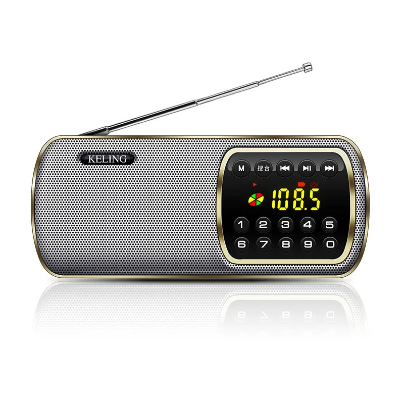 

Motion Mini Portable Radio Handheld Digital Speakers Rechargeable FM USB TF MP3 Player subwoofer Elde music player long standby