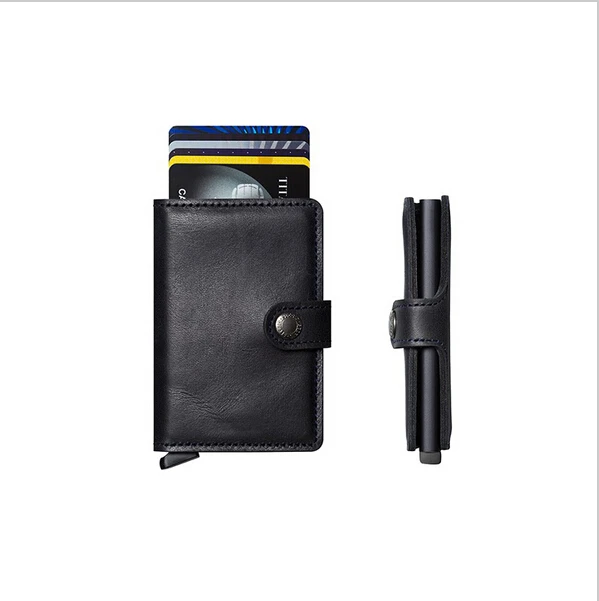  Brand New Mini Wallet with Automatic Slide Card Holder Credit Card Case Card Organizer Rfid Card Protector Men Purse Women 