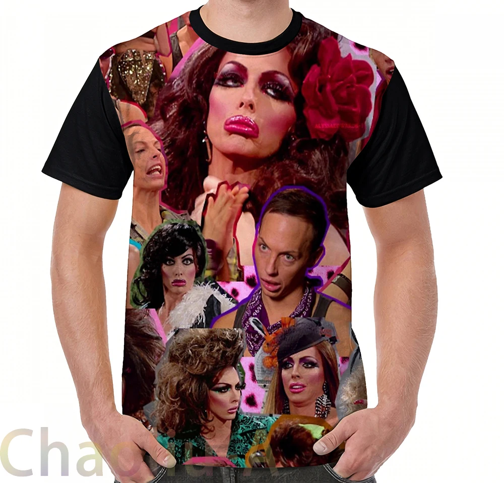 

Alyssa Edwards Collage (2) T-Shirt men funny printed t shirt women tops tees Short Sleeve Casual tshirts