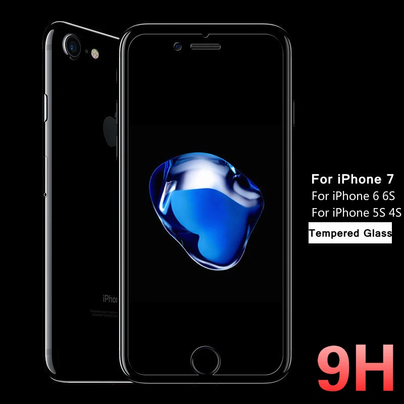 Защитная пленка из закаленного стекла для iPhone 11 Pro X XS Max XR 8 7 6 6S Plus SE 4S 5 5S 5C 10