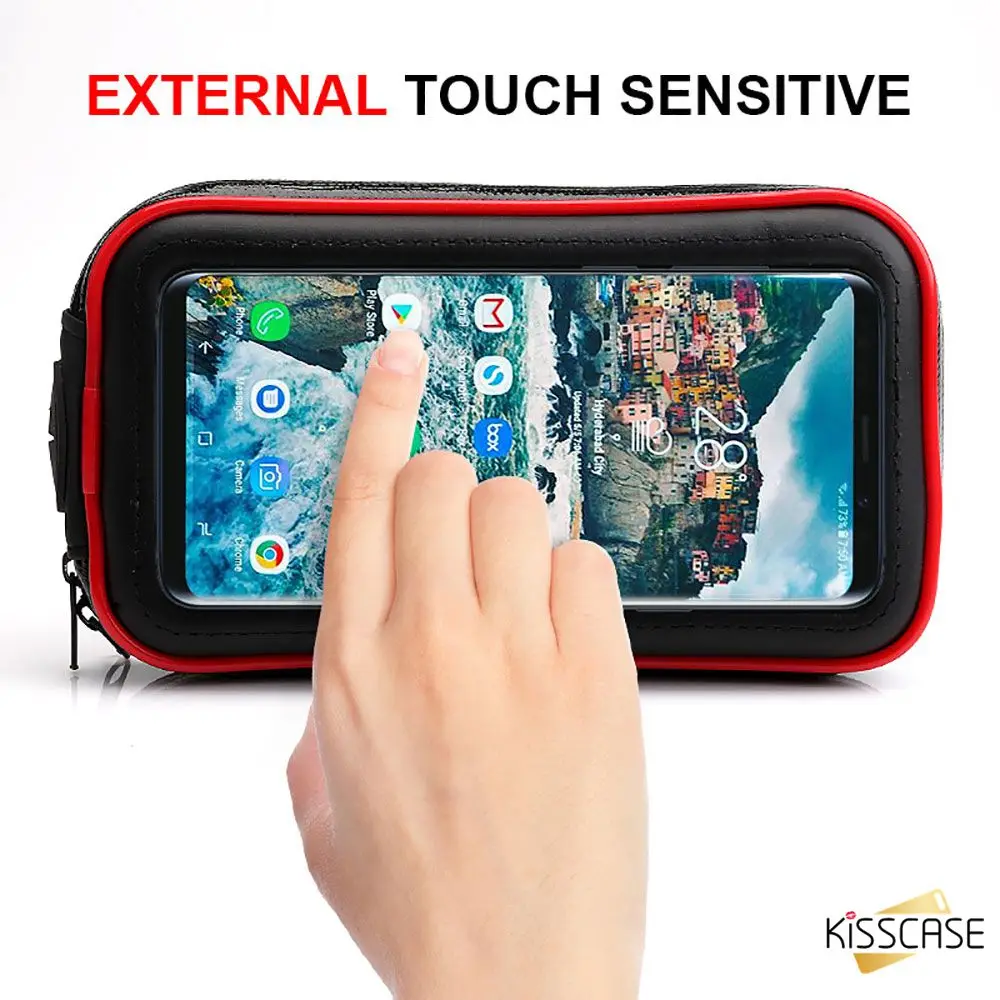 

KISSCASE Bicycle Phone Holder Bag For iPhone Samsung Universal Cell Phone Holder Bike Handlebar Stand GPS Mount Motorbike Holder