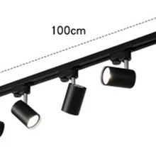 Современный светодиодный светильник GU10 Точечный светильник s Белый Черный потолочный светильник для гостиной фон стены Бар осветительный светильник с Рельсом