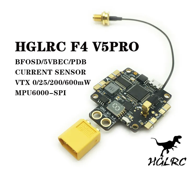 

F4 V5PRO Flight Controller 5.8G 40CH 0/25/200/600mW Switchable FPV Transmitte w/ 5V BEC OSD PDB For FPV Racing Drone Quadcopter